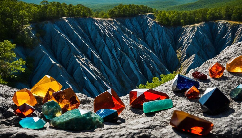 gemstones in Diamond Hill Mine